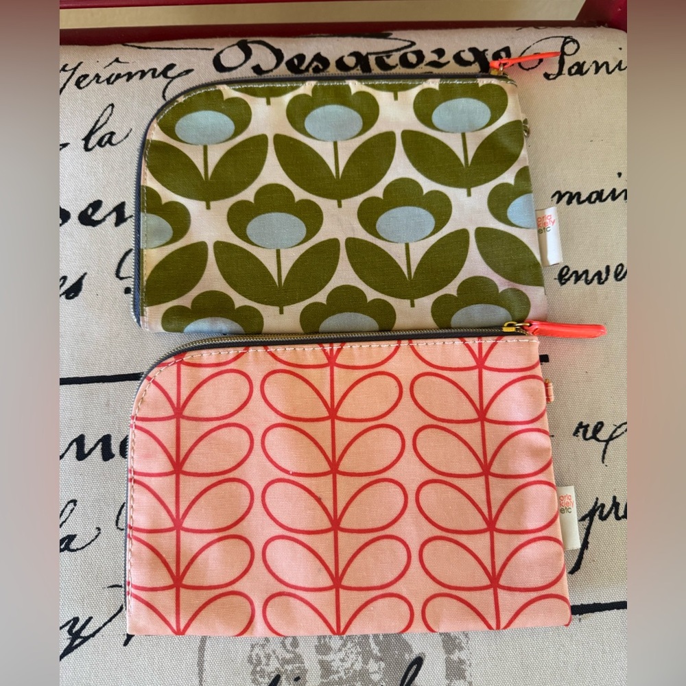 Orla Kiely Set of 4 Cosmetic Travel Pouches Bags - Picture 2 of 3